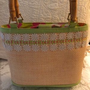 Lilly Pulitzer vintage straw bag